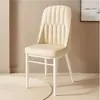 Silla de comedor nórdica para uso doméstico, silla de comedor de lujo ligero, taburete de hierro para hotel y restaurante, silla de mahjong con respaldo para sentarse mucho tiempo