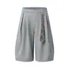 SKRSANYU Verano Nuevo Diseño Marca de Moda Pantalones Cortos de Traje Fluidos para Hombre Pantalones Cortos Sueltos SYK1065