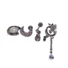 Pendientes de Borla Gotas de Luna Rosa Brillantes Lindos Juveniles Acero de Titanio en Capas Ear Cuff Tachuelas para Hélice Auricular Tachuelas para Oreja