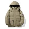 Abrigo de algodón con forro polar grueso de invierno para deportes al aire libre, con capucha para montañismo, ropa de trabajo para hombre, chaqueta cálida de algodón