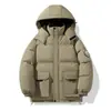 Chaqueta de algodón engrosada y forrada de polar, chaqueta con capucha para deportes al aire libre de invierno 2026, estilo para parejas, ropa de trabajo para hombre, abrigo cálido