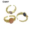 B630 Nuevo Diseño piedra semipreciosa natural oro verde en el estilo antiguo pulsera pulsera de piedra con forma de huevo pulsera abierta