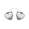 Pendientes florales de plata vintage transfronterizos europeos y americanos con un diseño geométrico de alta gama, versátiles para la moda de verano y el uso diario, para mujer