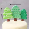 Decoraciones para Pastel de Zoológico del Bosque Oso Conejo León Jirafa de Goma Suave Tema de Cumpleaños Enchufe para Mesa de Postres