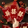 Bolsa de Sobres Rojos para Boda Estilo Nuevo con Acabado de Alta Gama, Sobres Rojos Tradicionales para un Matrimonio Feliz, Bendición para Nuevo Matrimonio, Sobre Rojo de Mil Yuanes, Universal para Bodas