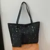 Bolsa Tote Estampada de Estrelas Grande Capacidade Feminina Nova Primavera/Verão Versátil Bolsa de Mão 2026 Fashionável Popular Ombro Único Axila