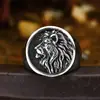 Anillo Rey León Dominante de Acero Inoxidable para Hombre Joyería de Mano Anillo de Acero de Titanio con Cabeza de León Personalizada Retro Europeo y Americano
