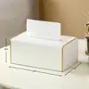 Los fabricantes de cajas de pañuelos pueden personalizar cajas de pañuelos de cuero modernas y sencillas para oficinas y hoteles, cajas de servilletas de lujo ligero