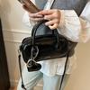 Elegante Bolso de Mano Cuadrado Pequeño para Mujer 2025 Estilo Coreano Bolso de Hombro a la Moda Bolso Pequeño Cruzado Casual Simple para Mujer