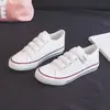 Tênis Feminino Branco com Estampa de Grou Branco 2026 Novo Tendência Moda Primavera Tênis para Estudantes Sapatos Brancos Versáteis com Fechamento de Velcro