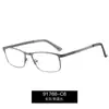91768 Gafas Originales Nuevas Europeas y Americanas Anti-Luz Azul para Hombre, Gafas de Metal Cuadradas de Negocios Simples, Al por Mayor en Stock