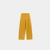 Corte Arredondado e Geométrico em Forma de Arco, Calça de Lã Misturada Versátil e Fashionável, Levemente Larga, para o Trabalho, Calça Feminina Zhengzhou, Calça Wide-Leg