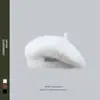 Boina de Mohair Mixto Tejida en Fábrica Sombrero de Artista al por Mayor para Mujer Otoño/Invierno Estilo Japonés Versátil que Adelgaza el Rostro Gorro de Punto