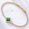 Pulsera Brillante de Diamantes Completos con Circonitas de Colores Variados para Mujer, Estilo Coreano de Lujo Ligero de Nicho, Versátil, Diseño de Alta Gama, Joyería de Mano Exquisita