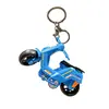Pingente criativo de chaveiro de patinete elétrico de fricção, brinquedo divertido para aliviar o estresse de estudantes, presente para máquina de pegar bichos atacado