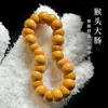 Pulsera para Hombre de Hueso de Durazno Natural con Círculo Único para Meditación y Juego, Joyería de Lujo con Cabeza de Mono, Venta al por Mayor desde el Fabricante