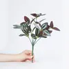[Hierba Hoja de Ceja de 7 Cabezas] Plantas Verdes Simuladas Venta al por Mayor Flores Artificiales y Césped Artificial Decoración Individual para Paisajismo Plantas Artificiales para el Hogar