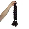 Peluca de comercio electrónico transfronterizo para mujer, postizo de trenza de coleta, se puede tejer y extender en una coleta, popular entre las celebridades de internet, trenza de boxeadora, en stock
