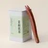 Pinzas para Té de Madera Maciza, Clips para Tazas de Té de Madera de Nogal y Ébano Negro, Soportes para Tazas Anti-quemaduras, Accesorios de Seis Piezas para Juego de Té Kung Fu