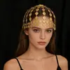 Cadena para el Cabello con Borla de Monedas de Venta Caliente Transfronteriza, Estilo Étnico Retro, Exagerado Exótico Dorado de Múltiples Capas Estilo Palacio