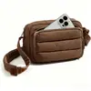 Bolso de mano pequeño para mujer personalizado, superventas transfronterizo de Amazon, bolso de hombro, bolso cruzado, bolso de lona de nailon acolchado esponjoso