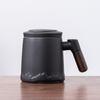 Taza de Agua de Esmalte de Imitación, Taza de Esmalte Retro Nostálgica, Tarro de Té Clásico con Tapa, Taza de Cerámica, Vela Personal de Oficina
