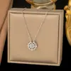 Amor Anel Duplo Colar de Aço Titânio Feminino 18K Ouro Luz Luxo Nicho Design Sentindo-se Elegante Internet Celebridade Clavícula Cadeia Acessórios