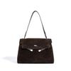 Nova Coleção Outono/Inverno 2026 Design Simples Bolsa de Ombro em Couro Fosco Fashion e Versátil Retro para o Dia a Dia Transversal Bolsa Feminina