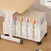 Estantería móvil cuadrada blanca para aulas de estudiantes, estante de almacenamiento de pie para estudiantes de secundaria para guardar libros, mochilas y cajas de almacenamiento