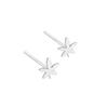 Aretes Ruyi S999 de Plata Pura para Mujer, Aretes Simples, Pequeños y Delicados, Aretes de Tuerca Estilo Bosque, Cuidado de las Orejas, Pasadores Antiatascamiento de Estrella y Luna