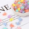 Cuentas de mariposa acrílicas transparentes en cuentas, accesorios de joyería DIY, pulsera de cuerda para el cabello para niños, material de cuentas, cuentas sueltas esmeriladas