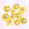 Insignia de Cara Sonriente Amarilla Grande de Resina Accesorios para Niños Adorno para Caja de Almacenamiento DIY Accesorios Imán para Refrigerador diy
