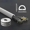 Canaleta para cables de PVC, autoadhesiva, anti-pisotones, decorativa invisible, para uso doméstico, para ocultar cables eléctricos y de red, canaleta flexible