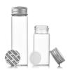 30 Botellas Tubo de Aluminio con Tapa, Botellas de Vidrio Plateado con Tapa de Rosca, Dendrobium, Botellas de Embalaje de Loto Hilo de Oro, Botellas de Dulces, Botellas de Crema, Pegamento