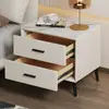 Mesita de noche de pizarra, Madera maciza, Simple y moderna, Gabinete de almacenamiento para mesita de noche de dormitorio, Completamente ensamblado para el envío, Almacenamiento de comercio exterior transfronterizo