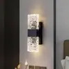 Arandela de cristal com bolhas, luminária de parede de luxo leve para sala de estar, fundo de TV, luminária decorativa com toque de alta qualidade, adequada para corredor, quarto e iluminação de cabeceira