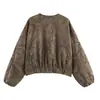 Chaqueta Bomber Elegante de Suede Bordada Estilo Europeo y Americano Transfronterizo 2025 Nueva Moda 8372292
