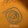 Enlace de cadena de cuerda Replay, collar de cuerda de cuero para hombre y mujer, cadena de cuello de cuerda 60 cm