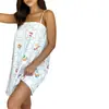 Vestido Sexy Estampado de Comercio Exterior Europeo y Americano, Nueva Bata Transfronteriza de Amazon, Ropa de Casa Casual para Mujer con Tirantes