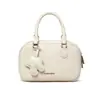 Bolsa de Bowling com Design Japonês para Mulheres, Bolsa de Mão Retro Fofa Nova para Primavera e Verão, Bolsa Boston Transversal de Ombro