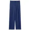 Pantalones Casuales Rectos Versátiles Negros Pantalones de Traje Americanos de Gama Alta con Caída Moda Masculina de Otoño Cómodos Transpirables
