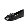 Zapatos Planos Retro Estilo Británico con Talla de Borla y Lazo, Punta Redonda, Sin Cordones, Bajos