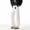 Jeans acampanados de patchwork deconstruido estilo americano para hombre, nuevos pantalones rectos de tendencia veraniega, pantalones de trabajo holgados de pierna ancha