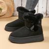 Botas de Nieve Gruesas Forradas de Felpa Slip-On 2025 Invierno Nuevo Suela Gruesa Cálidas de Felpa Talla Grande Zapatos de Algodón al Por Mayor
