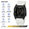Reloj Sanda Simple Cuadrado Pequeño con Pantalla Única, Reloj Deportivo Multifuncional para Exteriores 50m Resistente al Agua, Reloj Electrónico Cuadrado para Estudiantes