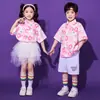 Disfraces de Rendimiento Infantil Disfraces de Porrista para Jardín de Infancia Estudiantes de Primaria Lindos Traje de Baile Coral Estilo Hong Kong