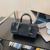 Bolso Cilíndrico Portátil de Nicho Transfronterizo para Axila para Mujer 2025 Nueva Moda Retro Bolso de Hombro Único Cruzado Bolso Casual para Commuter