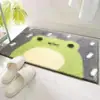 Tapete de Chão Imitação de Cashmere Desenho Animado Transfronteiriço, Tapete de Banheiro Absorvente Antiderrapante, Carpete Resistente ao Desgaste Absorvente para Entrada de Sala de Estar