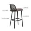 Muebles Silla de Barra para Villa Ocio Jardín Patio Una Mesa Cuatro Sillas Impermeable Protección Solar Respaldo Silla de Mimbre Barra Silla Alta