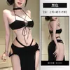 Lencería Sexy Mujer Madura Sexy Ama de Casa Negro Abertura Cintura Alta Pura Deseo Bata de Noche Conjunto No Necesita Quitarse 2998